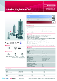 Thumbnail of document Data Sheet - Goetze 4000 Series Hygienic Safety Valves